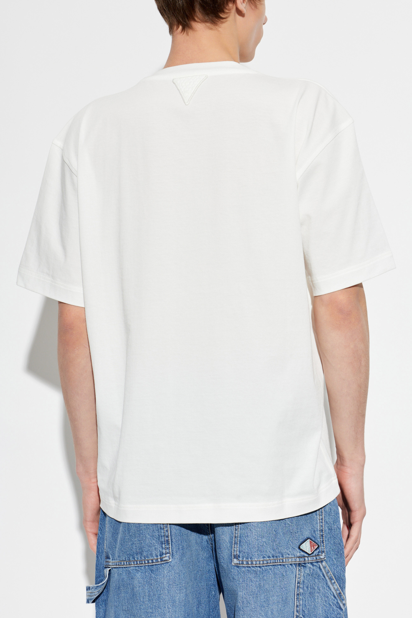Bottega Veneta Cotton T-shirt with logo patch | Men's | Vitkac